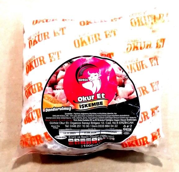 Okur Dana İşkembe Şoklu  1000 gr