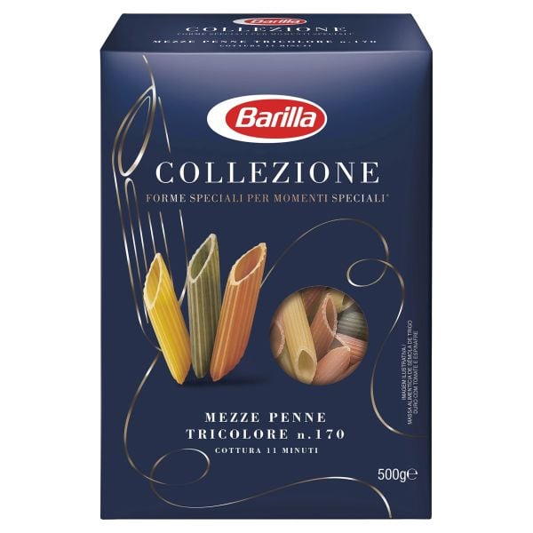 Barilla Tricolore n.170 Mezze Penne Makarna 500gr