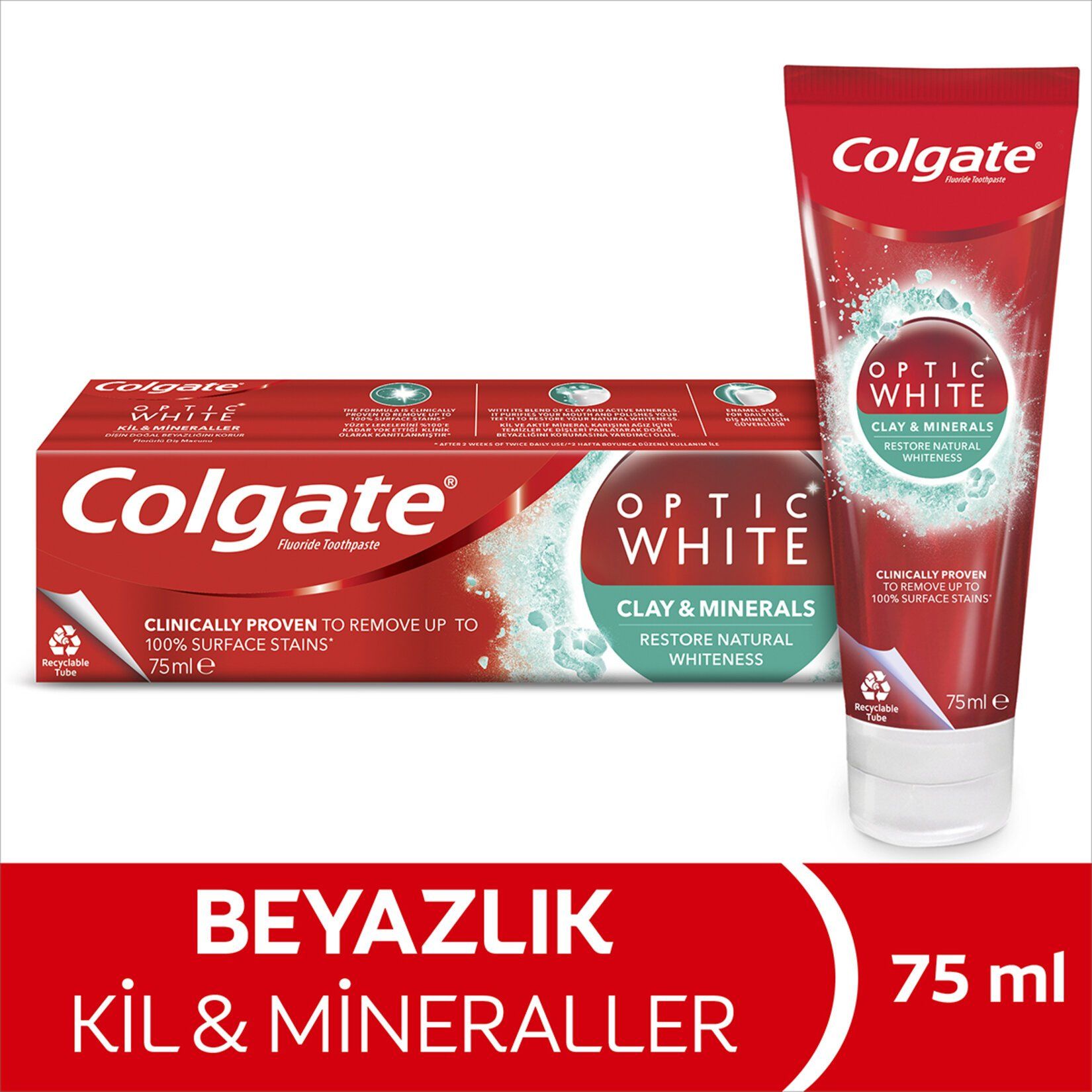 Colgate Optik Whıte Clay & Mınerals Diş Macunu 75ml