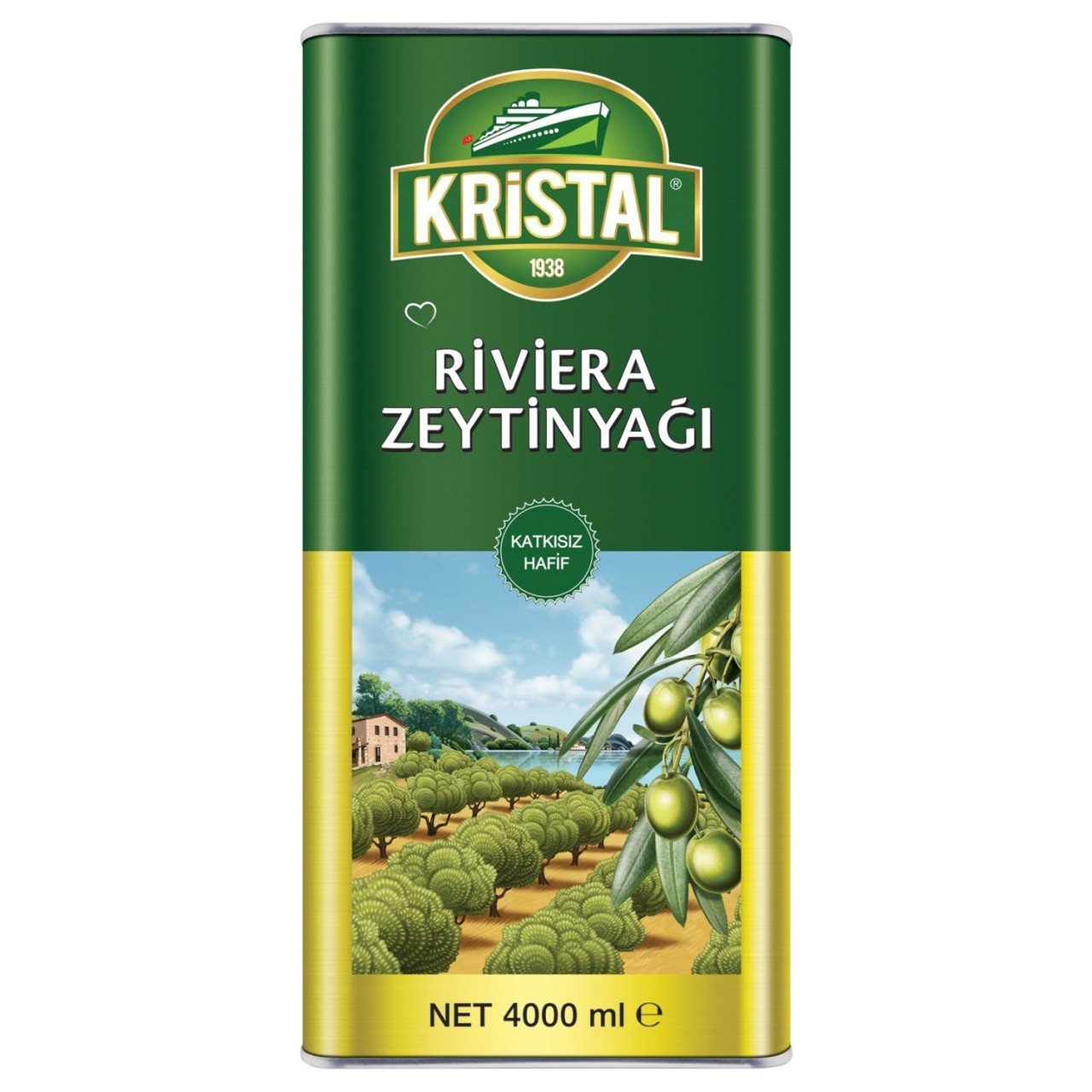Kristal Riviera Zeytinyağı 4000ml tnk