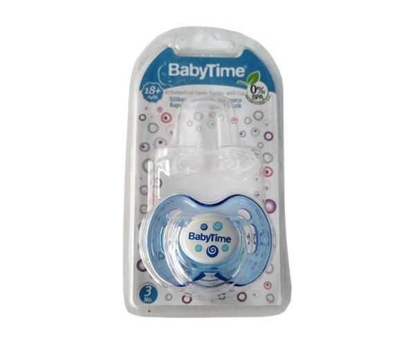 BabyTime Kiraz Uçlu Akide Desenli Emzik 18+Ay 151-3