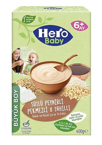 Hero Baby Sütlü Peynirli Pekmezli 8 Tahıllı 400gr