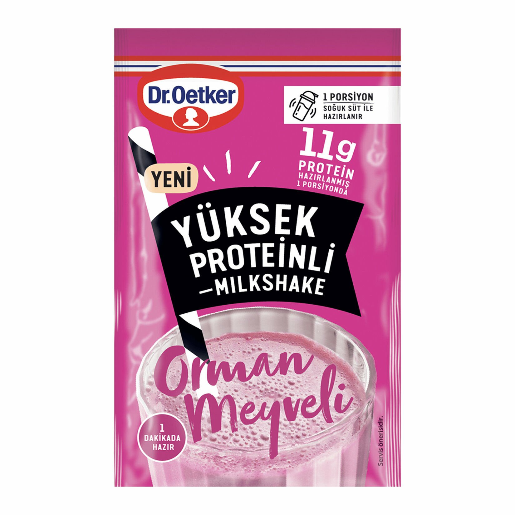 Dr. Oetker Yüksek Proteinli Orman Meyveli Milkshake 15gr