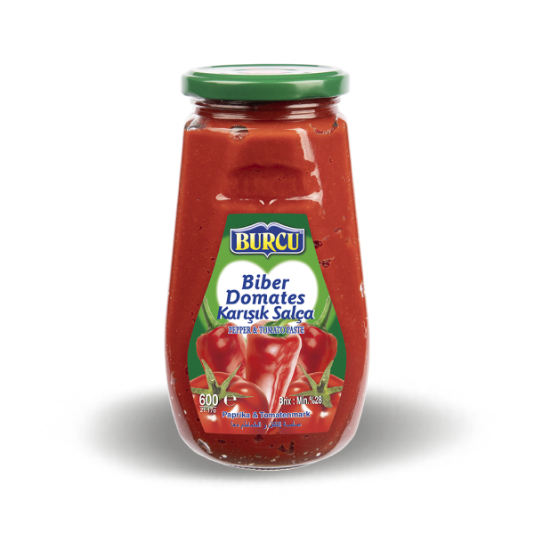Burcu Domates Biber Karışık Salça 600gr cam