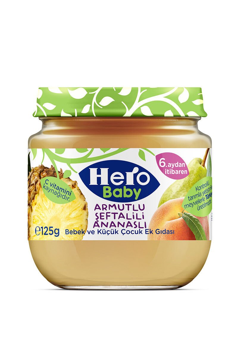 Hero Baby Kavanoz Mama Armutlu Şeftalili Ananaslı 120gr