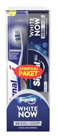 Signal White Now 3X Anında Beyazlık + Uzun Süren Diş Macunu 75ml + Fırça