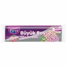 Parex Büzgülü Büyük Boy Çöp Torbası Çilek Kokulu 10lu