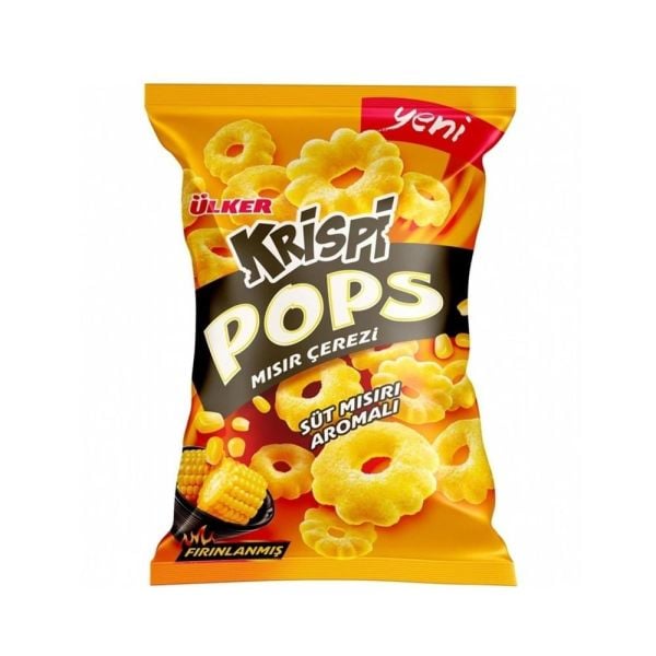 Ülker Krispi Pops Süt Mısırı Aromalı Mısır Çerezi 40 Gr