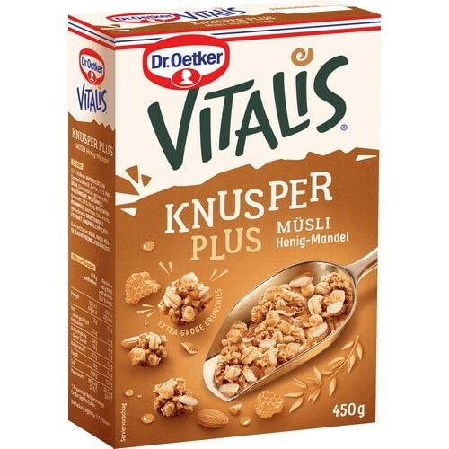 Dr. Oetker Vitalis Plus Müsli Honig Mandel 450gr