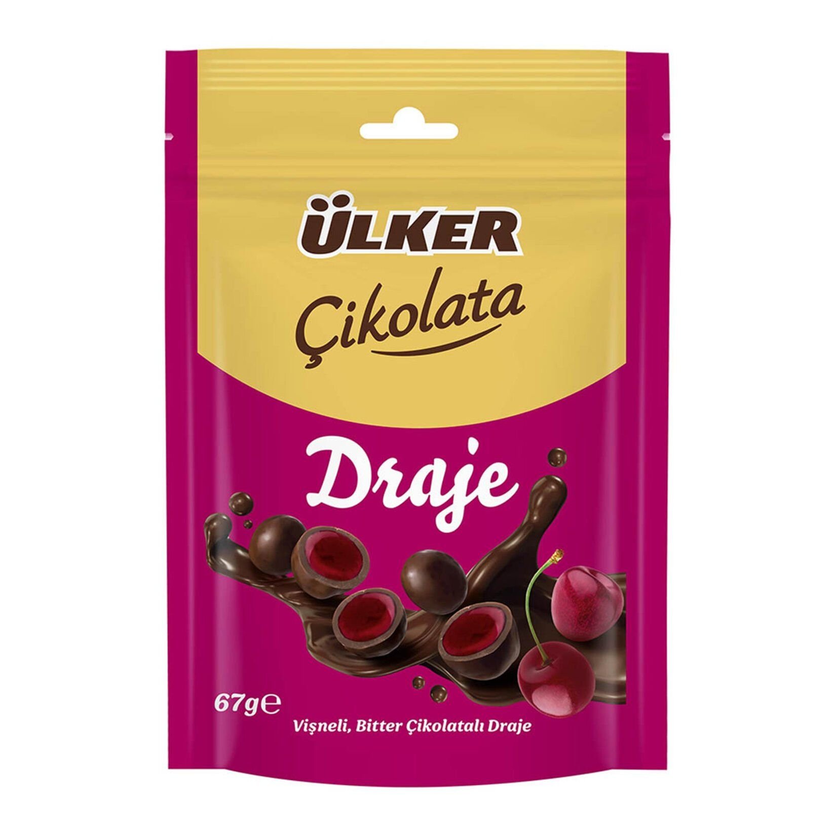 Ülker Draje Çikolata Vişne Bitter 67 gr