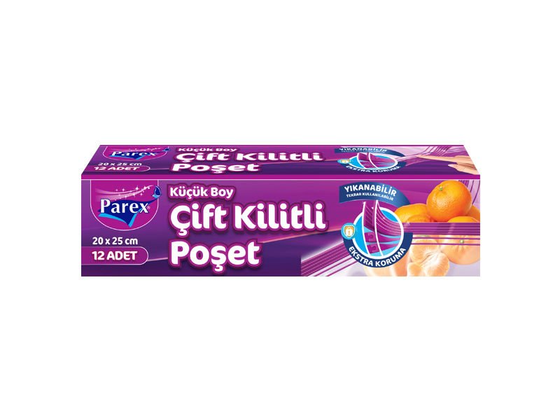 Parex Çift Kilitli Poşet Küçük Boy 20'li