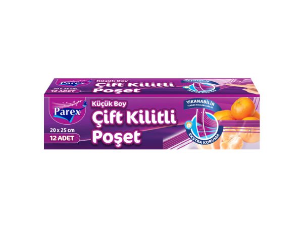 Parex Çift Kilitli Poşet Küçük Boy 20'li