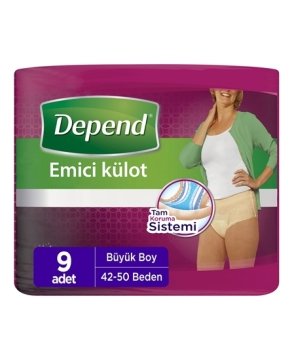 Depend Külotlu Hasta Bezi Büyük Boy 9lu