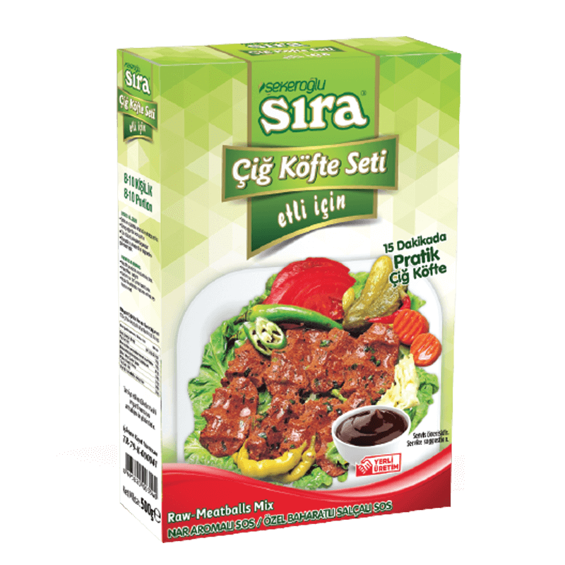Sıra Çiğ Köfte Seti Etli 500gr