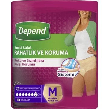 Depend Külotlu Hasta Bezi Orta Boy 10lu