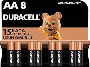 Duracell AA Alkalin Kalem Pil 8'li