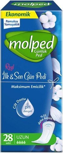 Molped Günlük Ped İlk&Son Gün Paket Uzun Ekonomik 28li