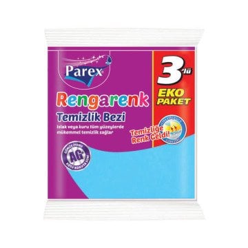 Parex Rengarenk Temizlik Bezi 3lü