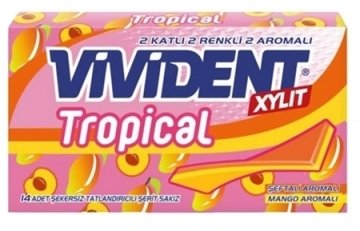 Vivident Xylıt Tropical Şeftali Mango Aromalı 26gr