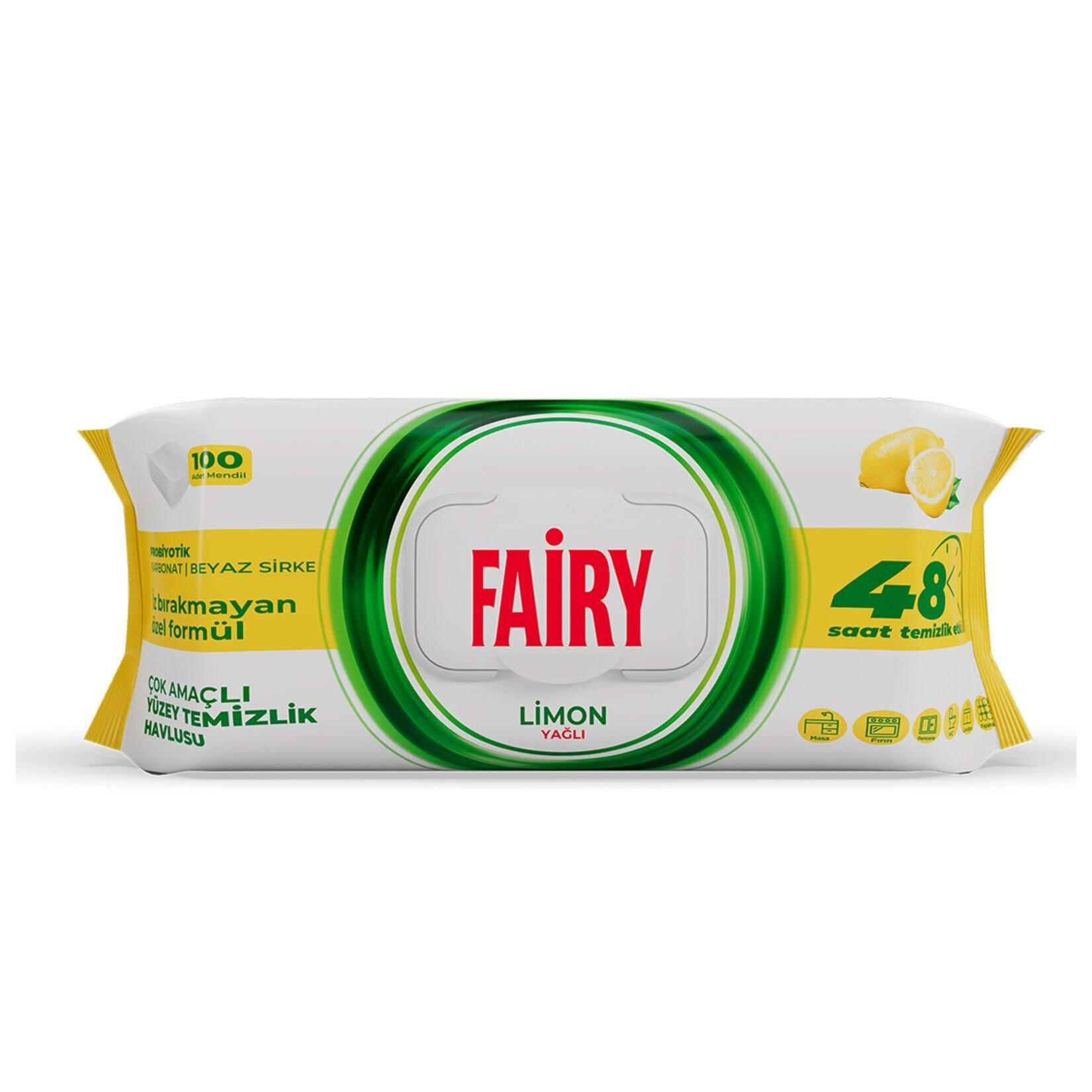 Fairy Yüzey Temizleme Havlusu Limon Yağlı 100'lü