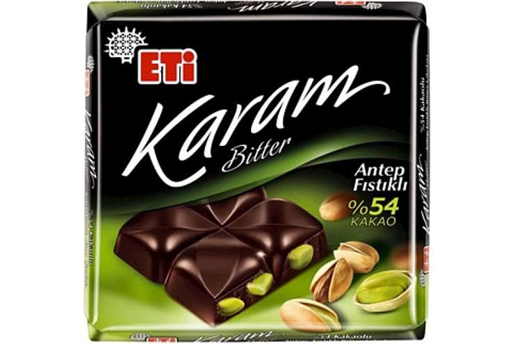 Eti Karam Antep Fıstıklı Bitter Kare Çikolata 60gr