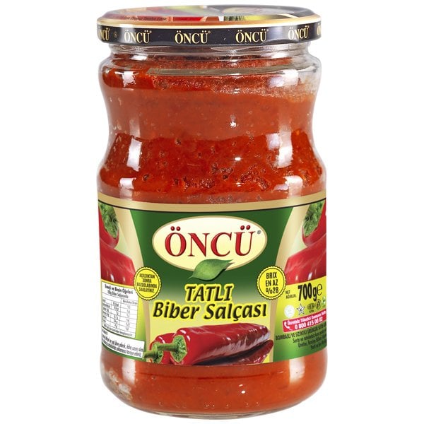 Öncü Tatlı Biber Salçası 700gr cam