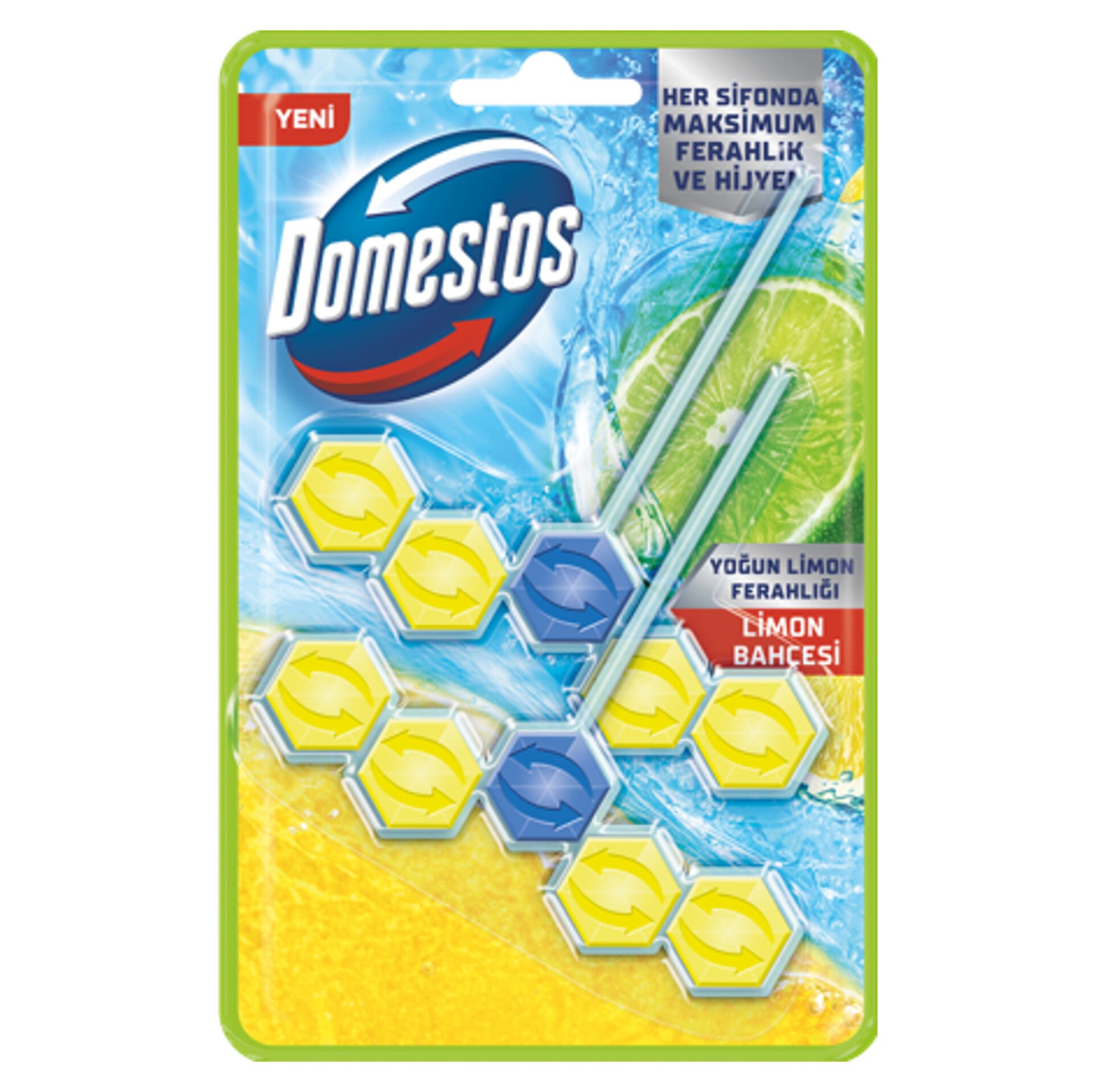 Domestos Wc Blok Yoğun Limon Ferahlığı 2x5li 100gr
