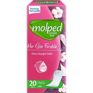 Molped Günlük Ped Her Gün Ferahlık İnce 20'li