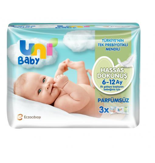 Uni Baby Islak Havlu Hassas Dokunuş 6-12 Ay 3x52li