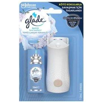 Glade Banyo Hava Tazeleyici Temiz Çarşaf Ferahlığı Cihaz+Yedek 10ml