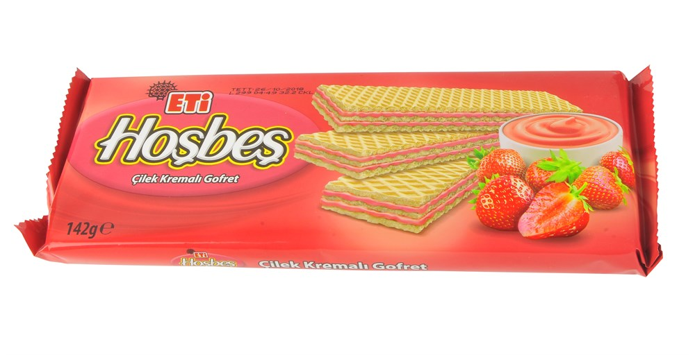 Eti Hoşbeş Çilek Kremalı Gofret 142gr