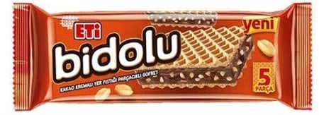 Eti Bidolu Kakao Kremalı Yer Fıstığı Parçacıklı Gofret 81gr