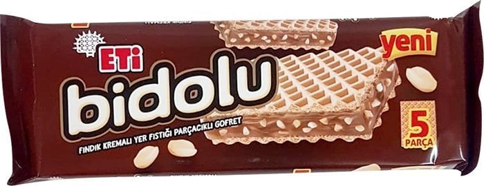 Eti Bidolu Fındık Kremalı Yer Fıstığı Parçacıklı Gofret 81gr