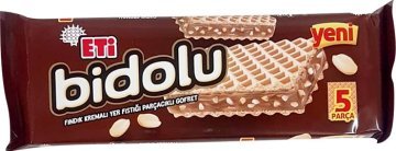 Eti Bidolu Fındık Kremalı Yer Fıstığı Parçacıklı Gofret 81gr