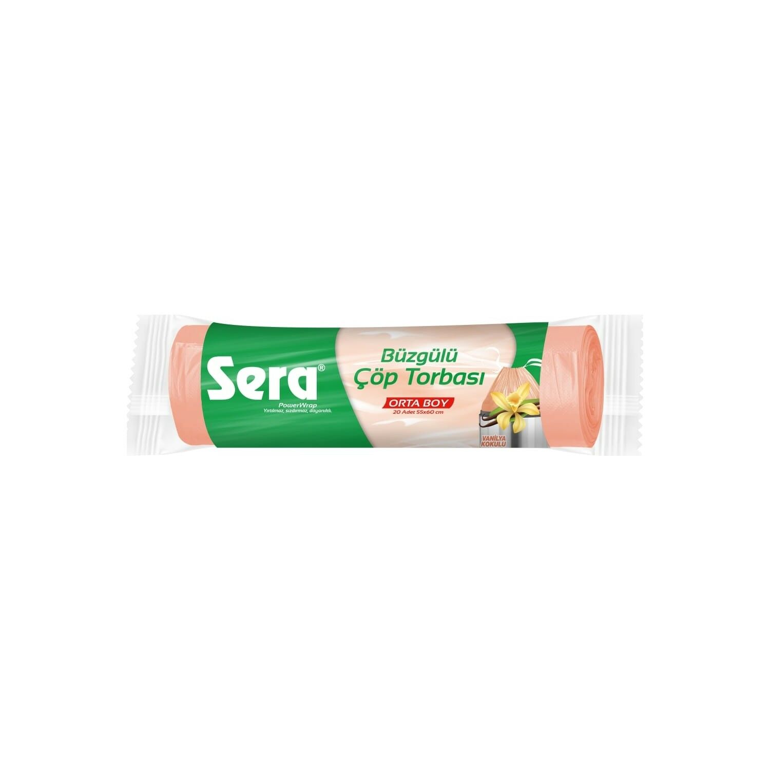 Sera Büzgülü Çöp Torbası Vanilya Kokulu Orta Boy 20li