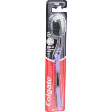Colgate Super Clean Black Diş Fırçası Orta Mor