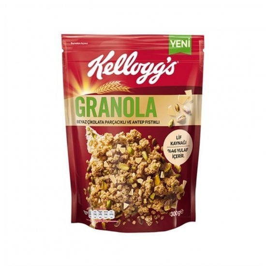 Kellogg's Granola Çikolata Parçacıklı ve Antep Fıstıklı 300gr