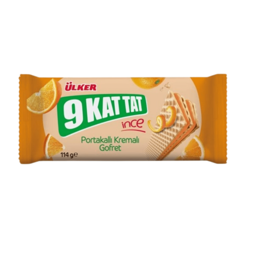 Ülker 9 Kat Tat İnce Portakallı Kremalı Gofret 114gr