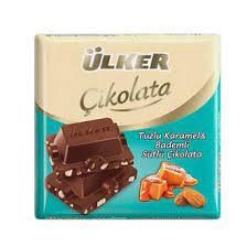 Ülker Tuzlu Karamel&Bademli Sütlü Çikolata Kare 60gr
