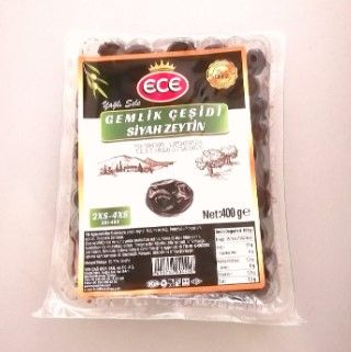 Ece Yağlı Sele Gemlik Çeşidi Siyah Zeytin 2XS-4XS 400gr