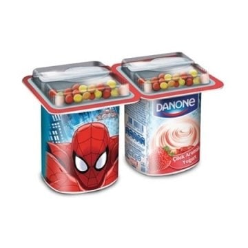 Danone Mix Yoğurt Çilek Aromalı 90gr*2