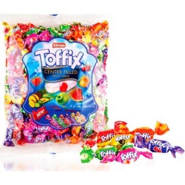 Elvan Toffix Meyve Sulu Dolgulu Yumuşak Şeker 1000gr