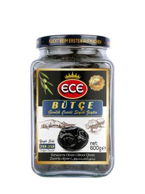 Ece Bütçe Gemlik Çeşidi Siyah Zeytin 2XS-3XS 600gr cam