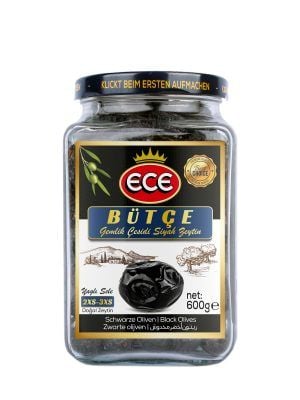 Ece Bütçe Gemlik Çeşidi Siyah Zeytin 2XS-3XS 600gr cam