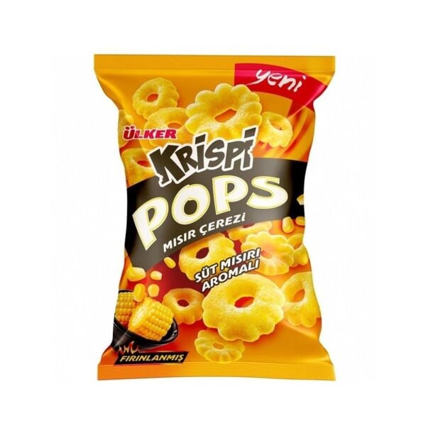 Ülker Krispi Pops Süt Aromalı Mısır Çerezi 40 Gr