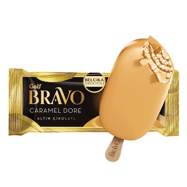 Golf Bravo Caramel Dore Altın Çikolata Dondurma 100ml