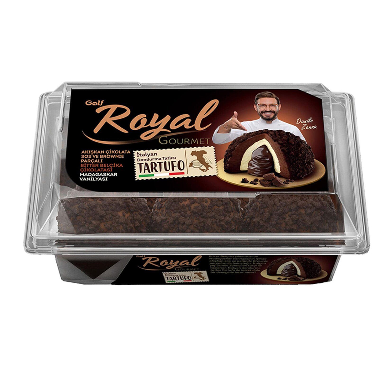 Golf Royal Gourmet Akışkan Çikolata, Bitter Çikolata, Madagaskar Vanilyalı Dondurma 850ml