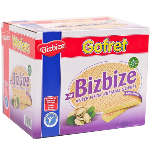 Bizbize Antep Fıstık Kremalı Gofret 1020gr