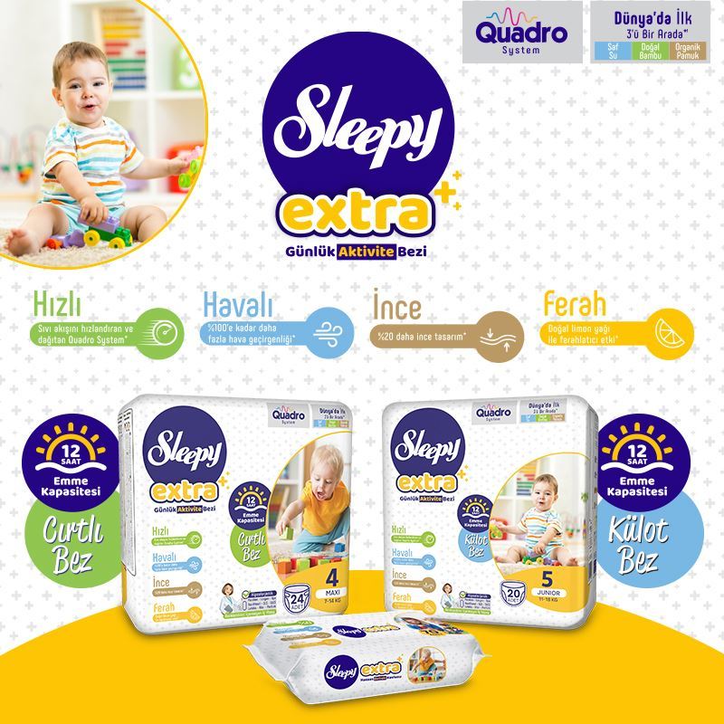 Sleepy Extra Çocuk Bezi 64lü 2-5kg (1-Newborn)
