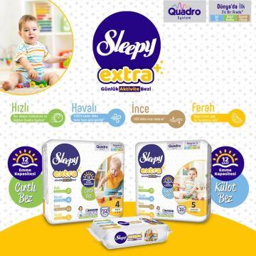 Sleepy Extra Çocuk Bezi 64lü 2-5kg (1-Newborn)